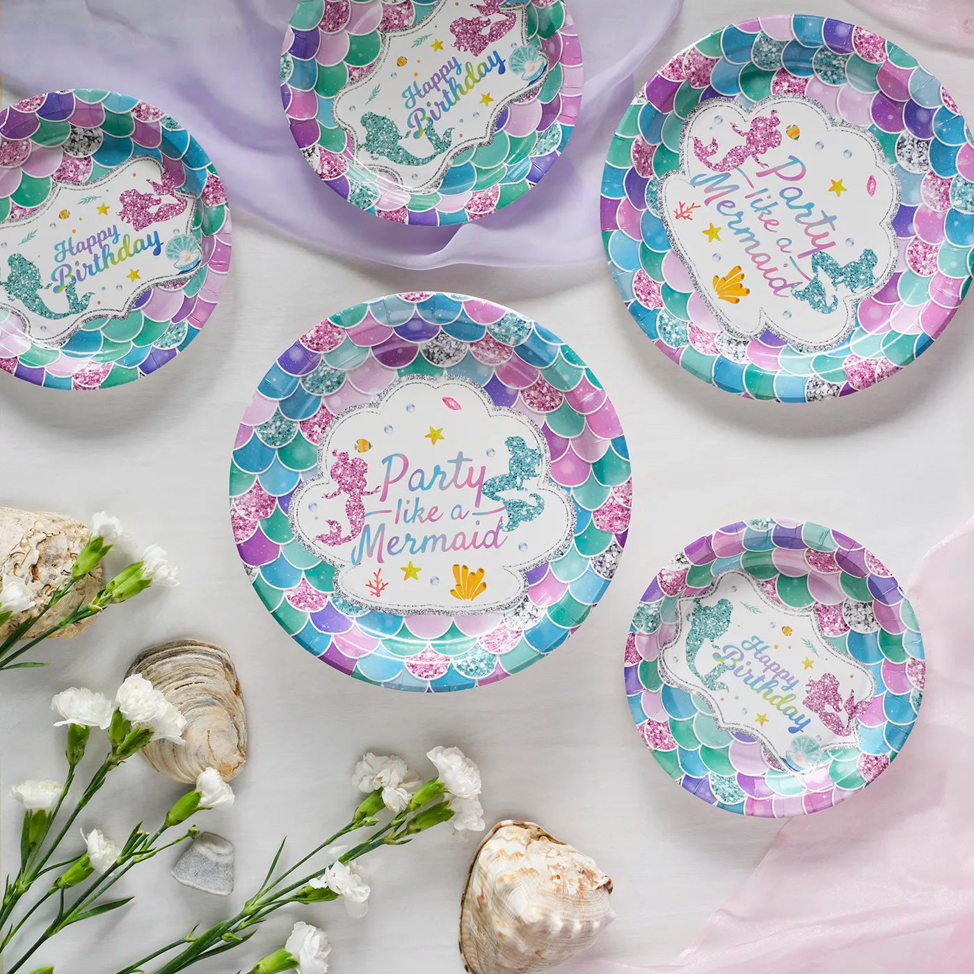 MERMAID theme - kids party paper plates include in the collection