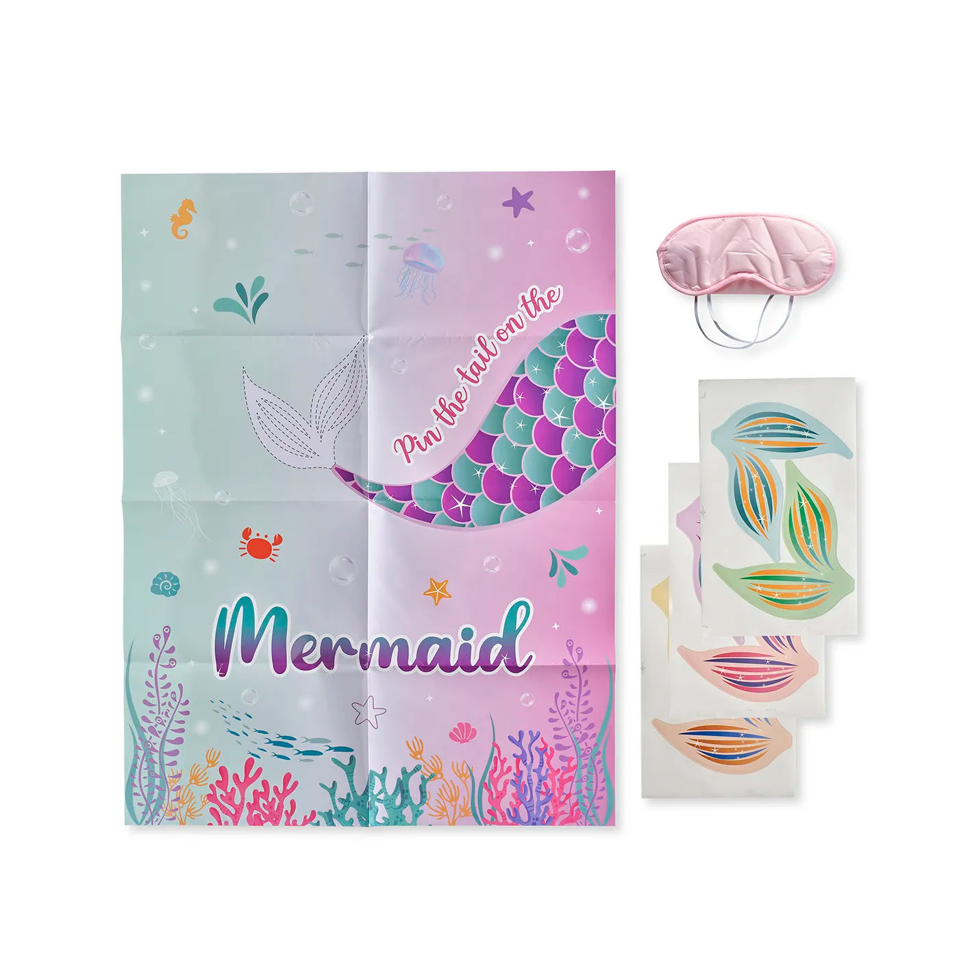 Pin mermaid tail on mermaid - kids party game