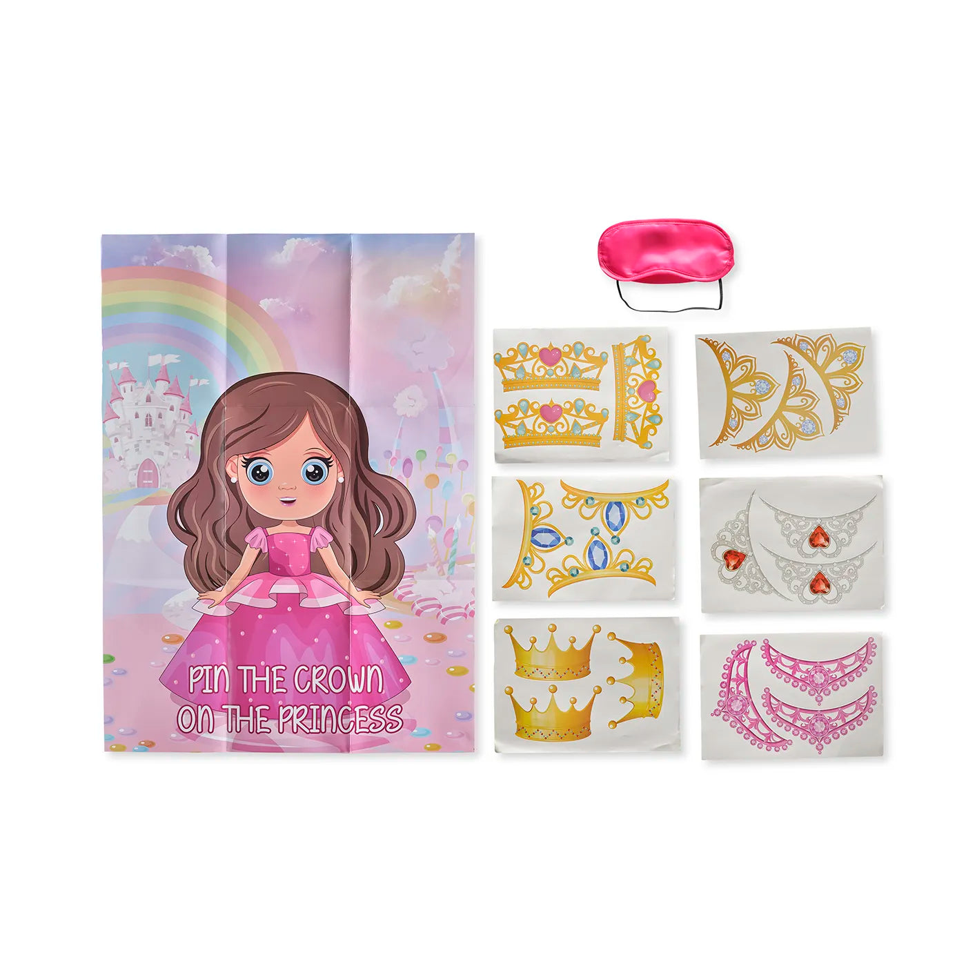 Pin the crown on Princess - kids party game