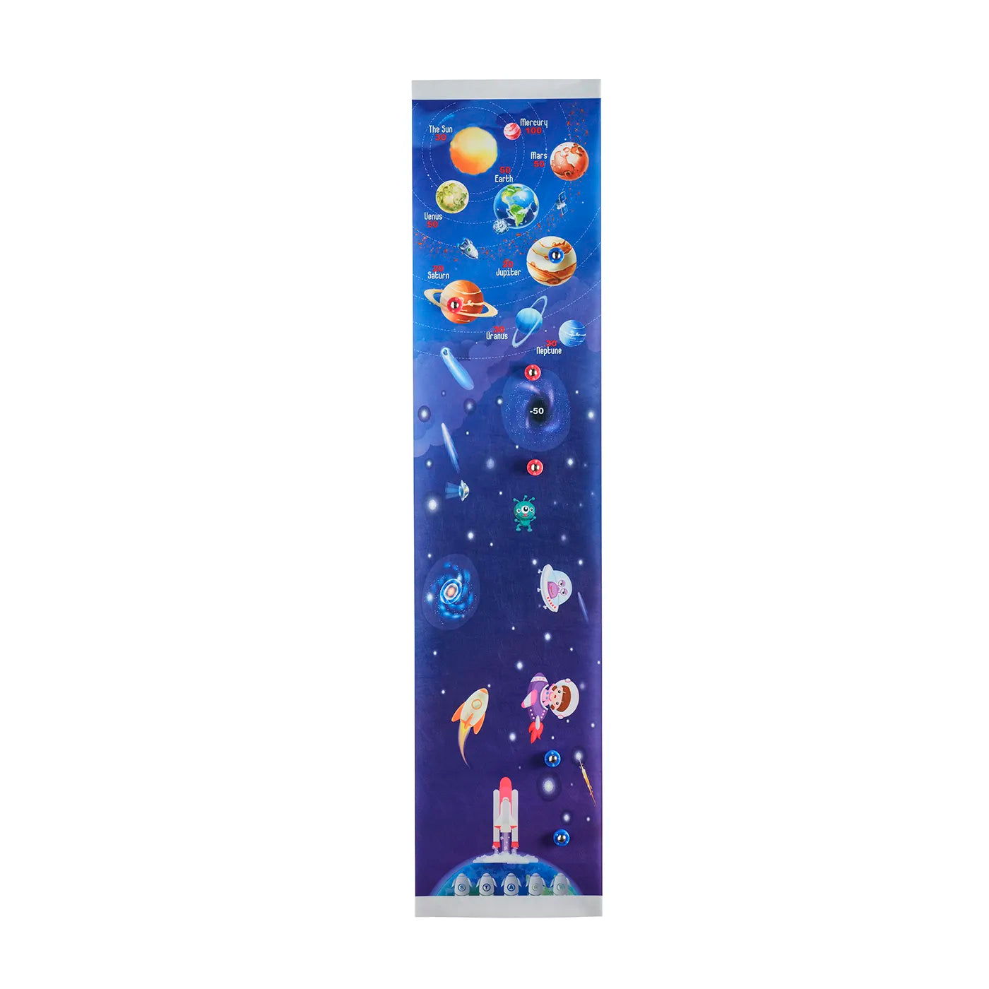 Space themed - Mini tabletop space themed shuffleboard - kids party game