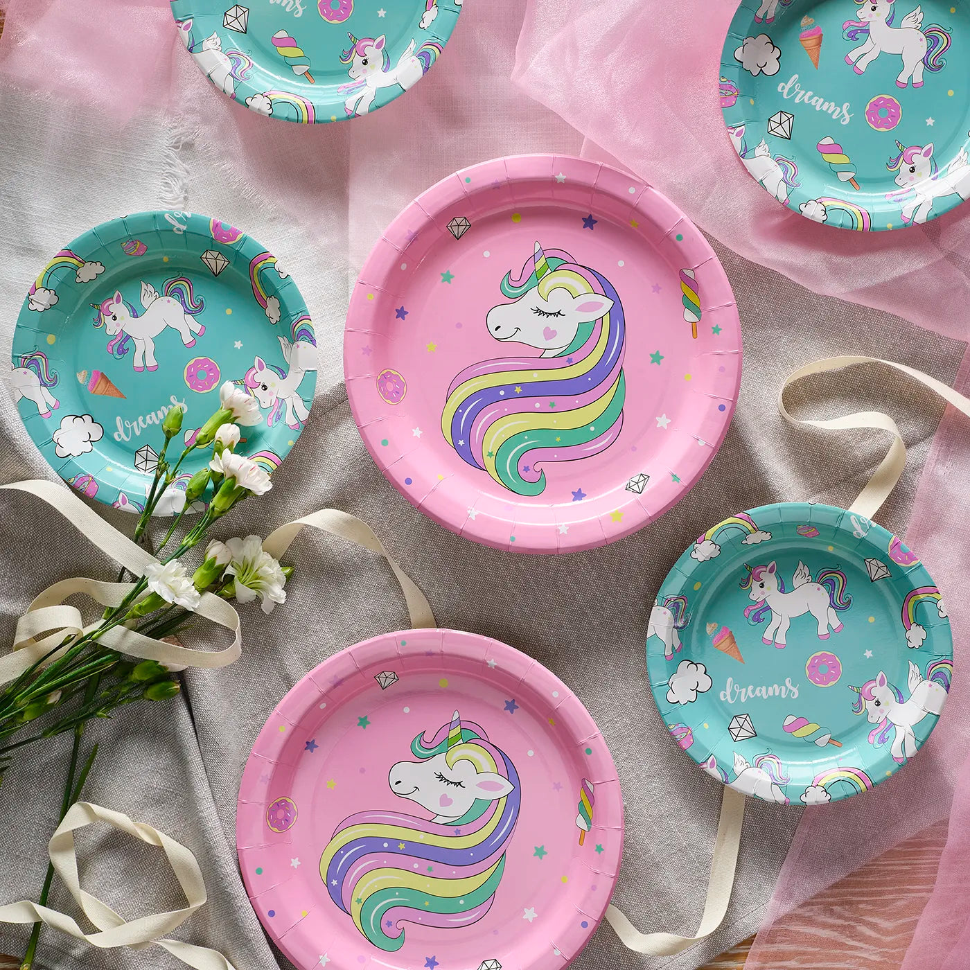 Kids Birthday Paper Cups disposable tableware set for kids birthday party with a fun Princess Theme. 